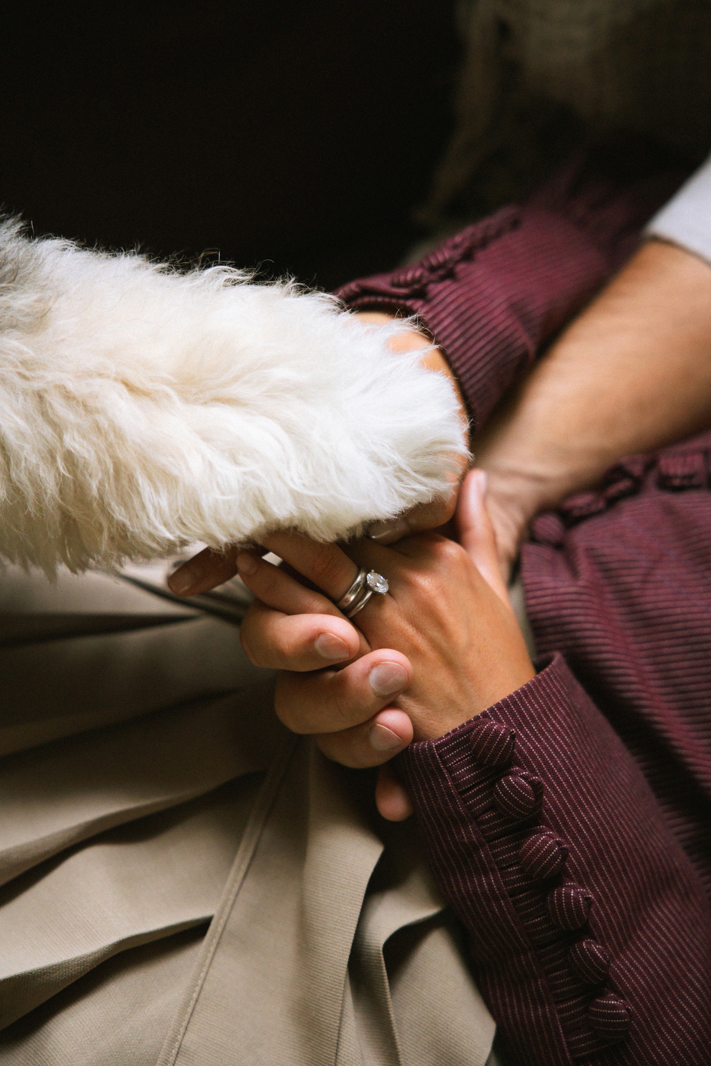 Un detalle de las manos de una pareja